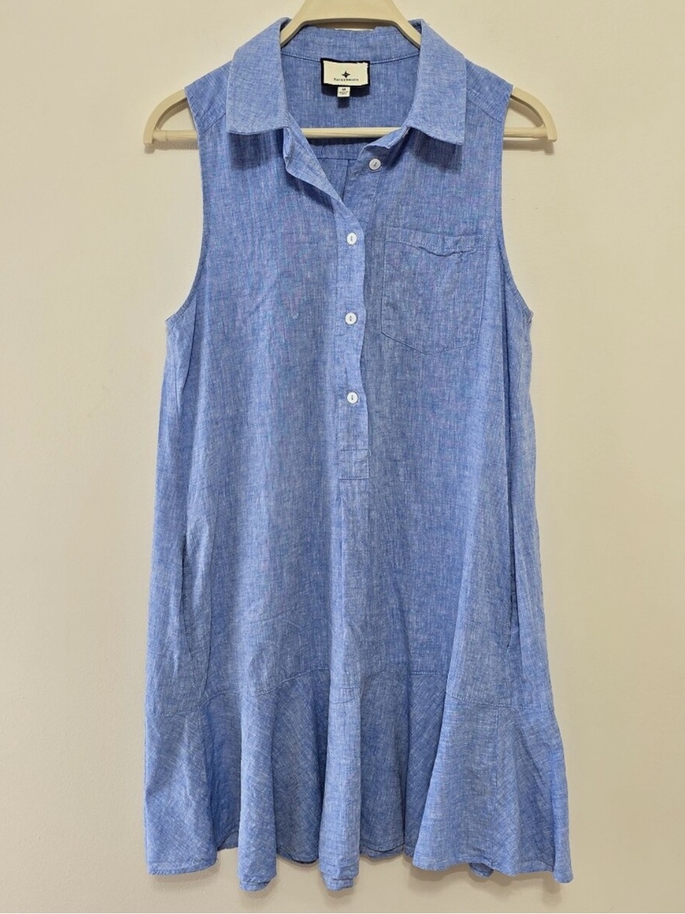 Tuckernuck Callahan Linen Blend Shirt Dress costal M - Picture 4 of 5